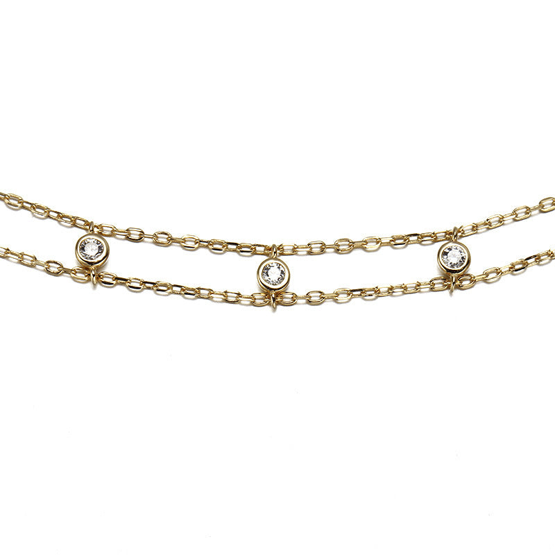 Silver All-match Necklace 14k Gold-plated All-match