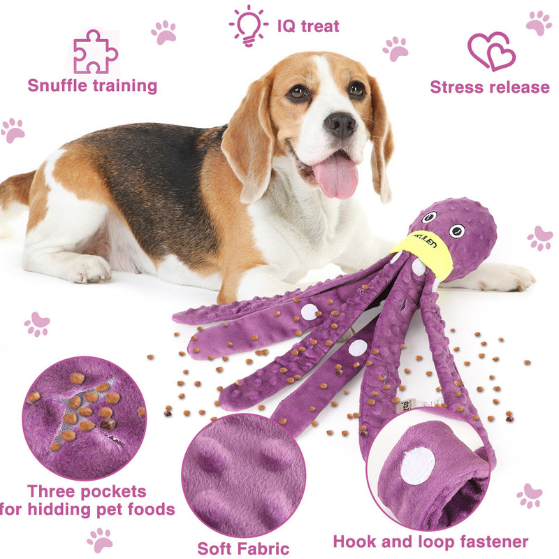 Dog Snuffle Toy Dog Plush Octopus Toys, Dog Puzzle Games Interactive Puppy