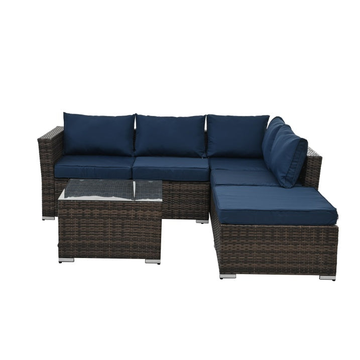 Patio Furniture, Outdoor Furniture, Seasonal PE Wicker Furniture, 4 Set Wicker Furniture.
