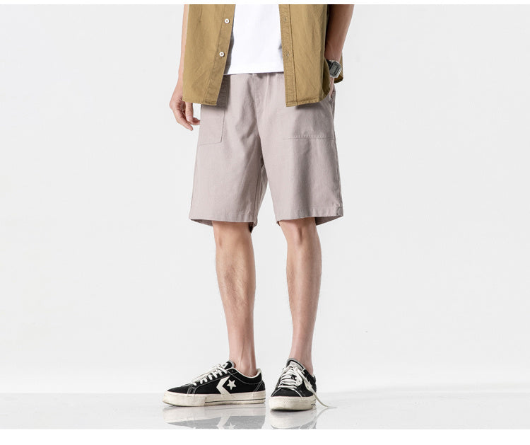 Workwear Five-point Pants Men's Mid-pants All-match Casual Pants