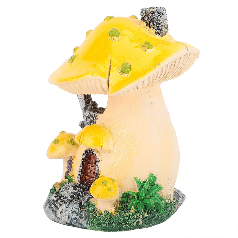 1Pc Mushroom House Sculpture Lawn Garden Art Decoration