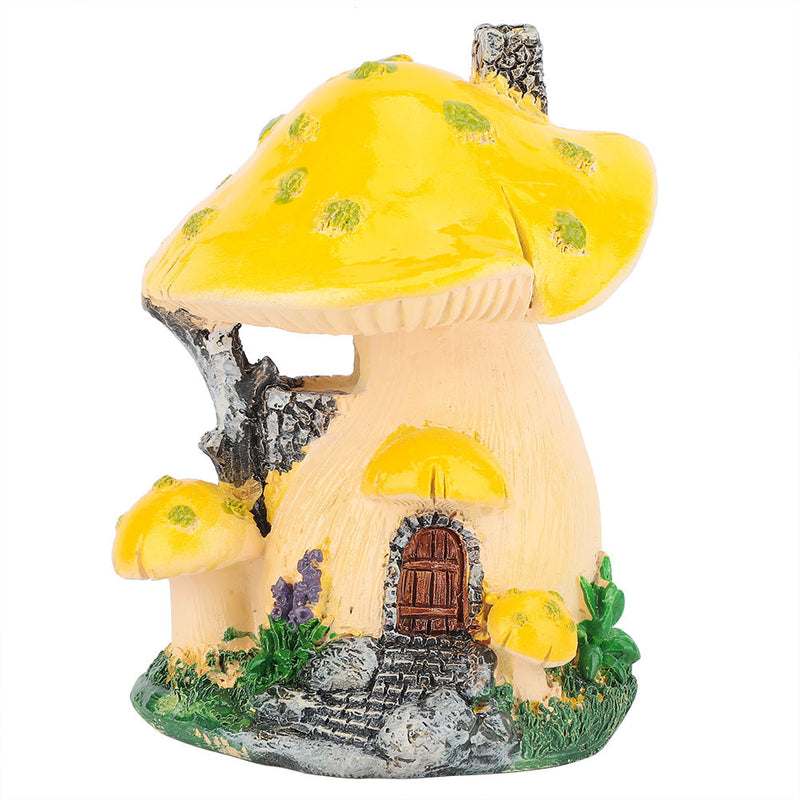 1Pc Mushroom House Sculpture Lawn Garden Art Decoration