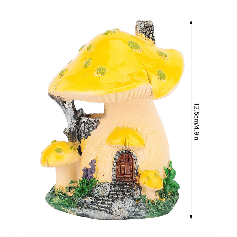 1Pc Mushroom House Sculpture Lawn Garden Art Decoration