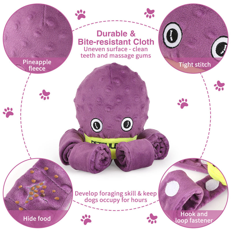 Dog Snuffle Toy Dog Plush Octopus Toys, Dog Puzzle Games Interactive Puppy