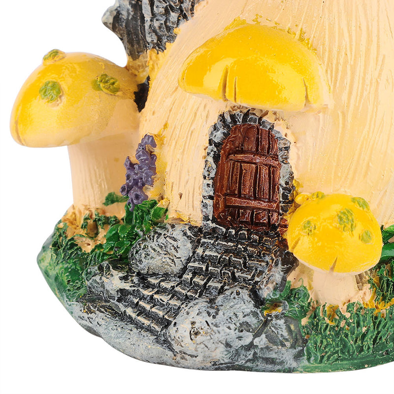 1Pc Mushroom House Sculpture Lawn Garden Art Decoration