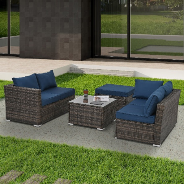 Patio Furniture, Outdoor Furniture, Seasonal PE Wicker Furniture, 4 Set Wicker Furniture.